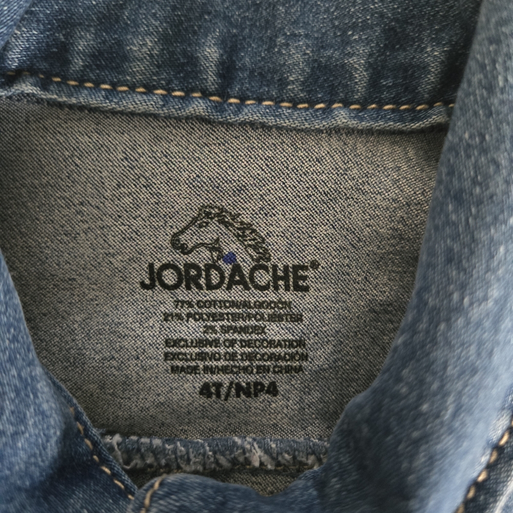 Jordache Kids Denim Jacket with Floral Embroidery - Picture 3 of 5